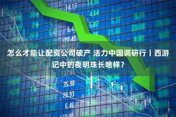 怎么才能让配资公司破产 活力中国调研行丨西游记中的夜明珠长啥样？